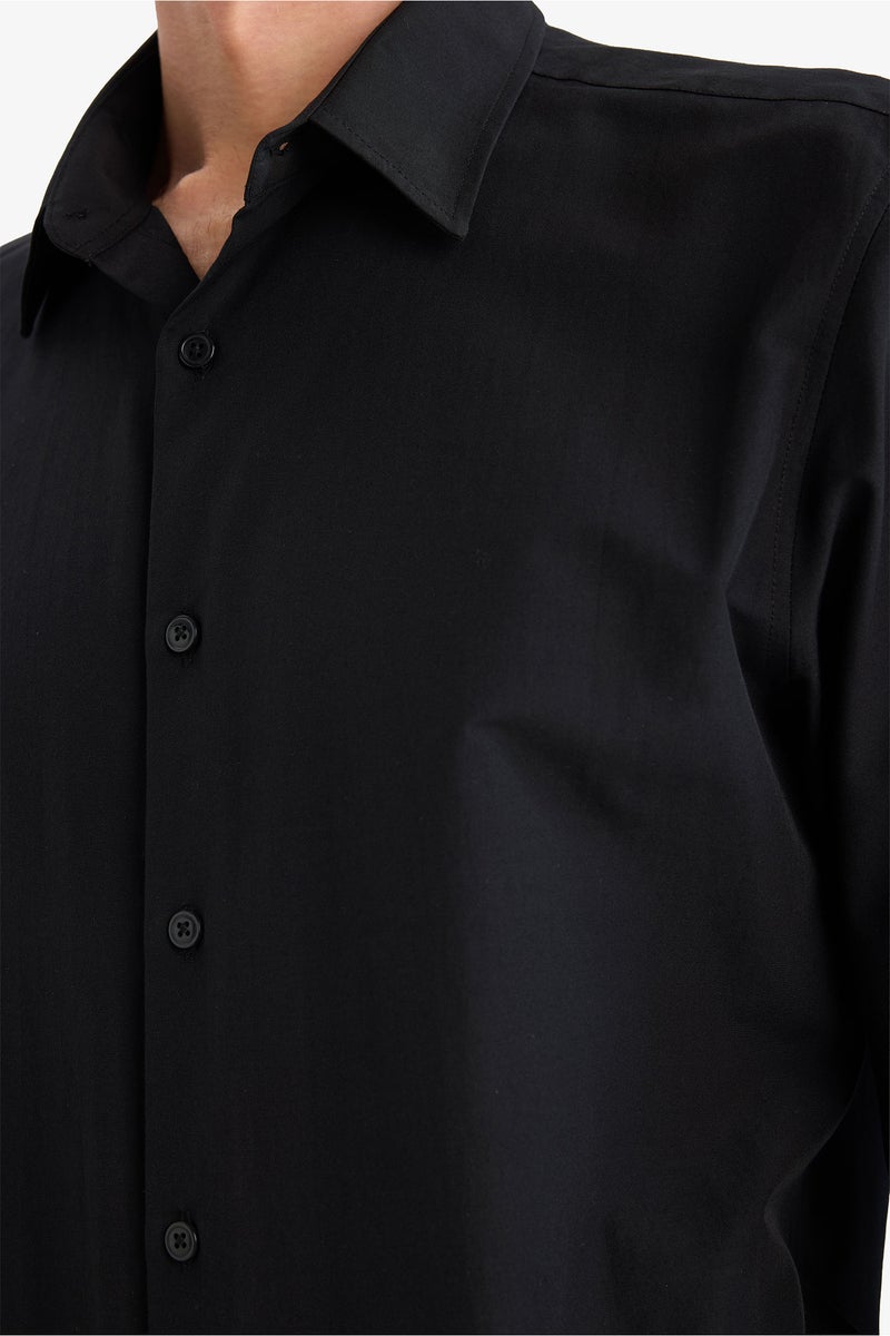 DeFacto Black Man Modern Fit Shirt Casual - Image 4